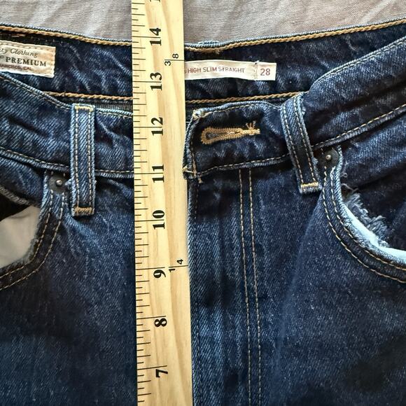 Levis Womens Jeans 70s High Waist Slim Straight 28X30 Big E Vintage Style - Picture 5 of 10